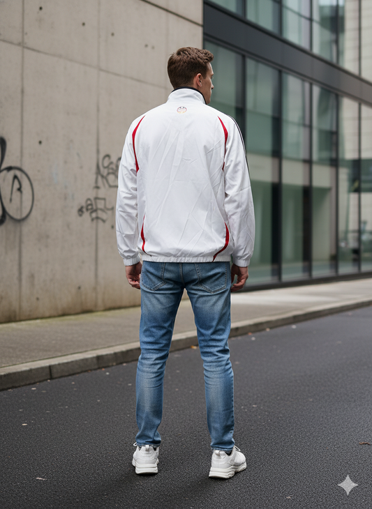 Cortavientos Retro Alemania Blanco y Negro - Vintage Die Mannschaft